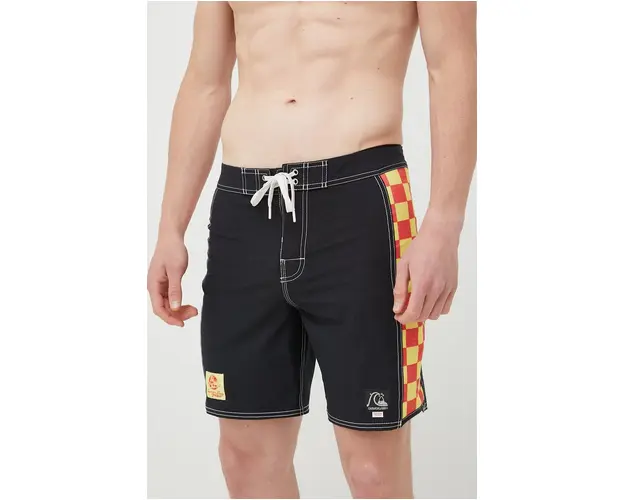 Quiksilver pantaloni scurti de baie X Stranger Things culoarea negru