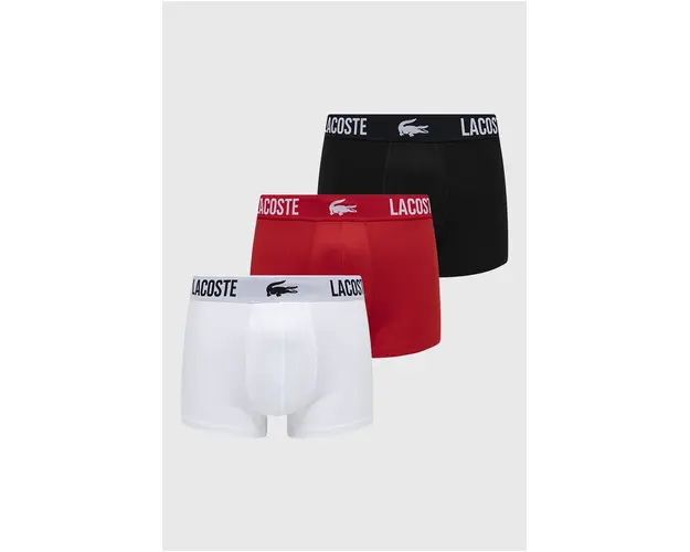 Lacoste boxeri 3-pack barbati, culoarea rosu