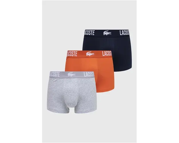 Lacoste boxeri 3-pack barbati, culoarea gri