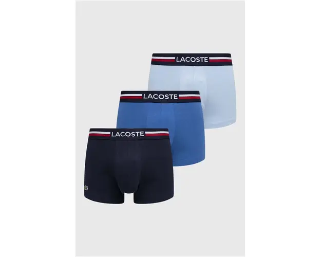 Lacoste boxeri 3-pack barbati, culoarea albastru marin