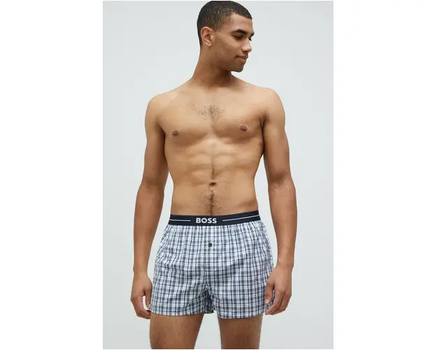 BOSS boxeri de bumbac 2-pack culoarea bleumarin 50480056