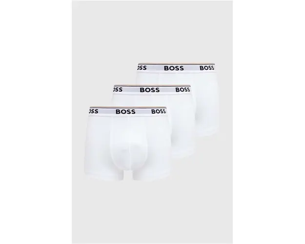 BOSS boxeri 3 pack barbati, culoarea alb 50475274