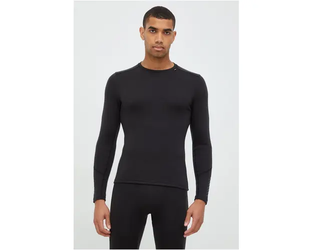 Helly Hansen longsleeve functional din lana LIFA MERINO culoarea negru, 49364