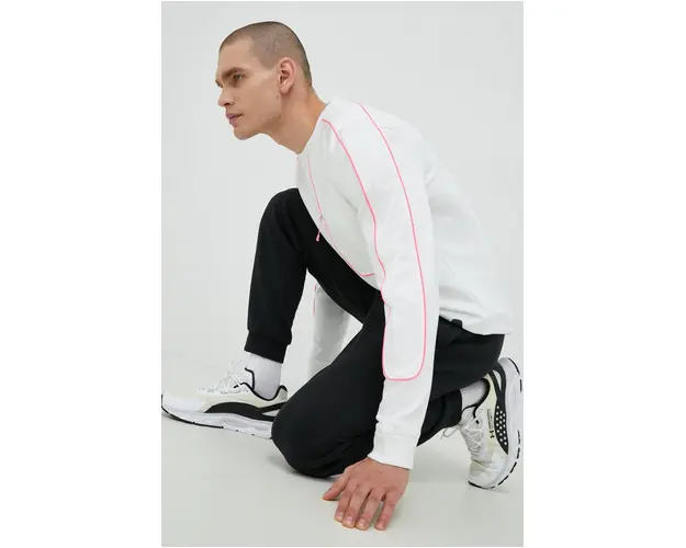 Under Armour longsleeve pentru alergare culoarea alb
