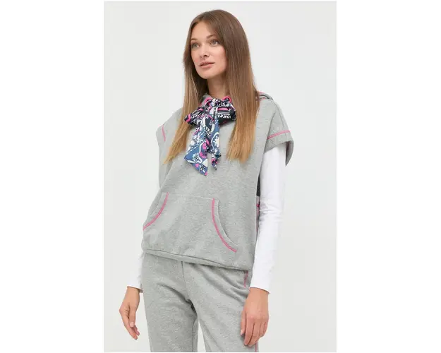 MAX&Co. hanorac de bumbac femei, culoarea gri, melanj