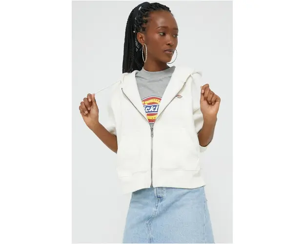 Dickies bluza femei, culoarea alb, cu imprimeu