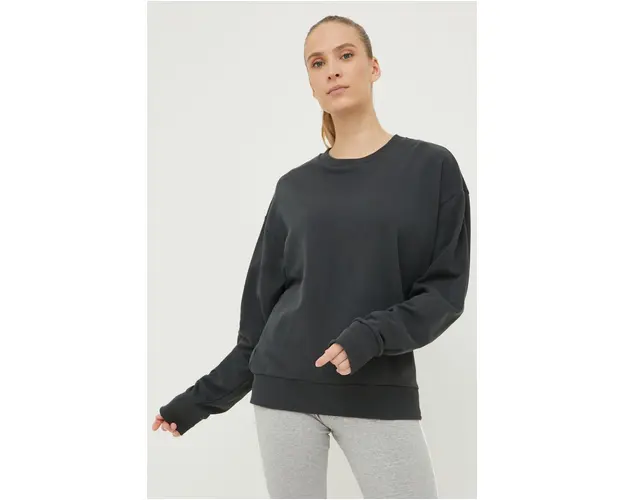 adidas Performance bluza trening femei, culoarea gri, neted