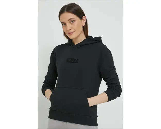 Fila bluza femei, culoarea negru, cu imprimeu