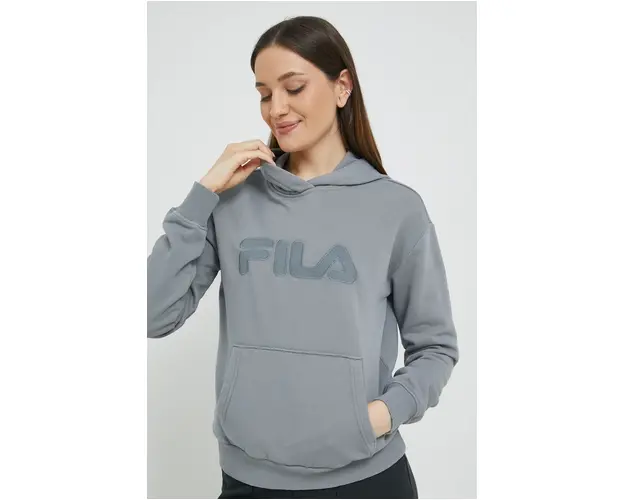 Fila bluza femei, culoarea gri, neted