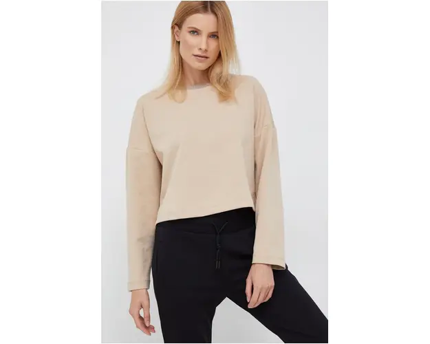 Sisley bluza femei, culoarea bej, neted