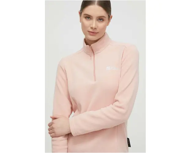 Jack Wolfskin hanorac Taunus culoarea roz, neted