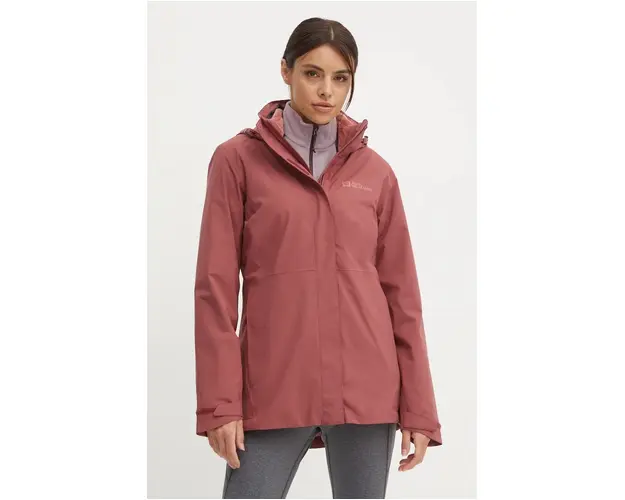 Jack Wolfskin hanorac Taunus culoarea violet, neted