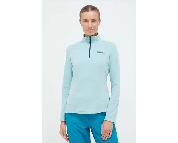 Jack Wolfskin hanorac Taunus culoarea turcoaz, neted