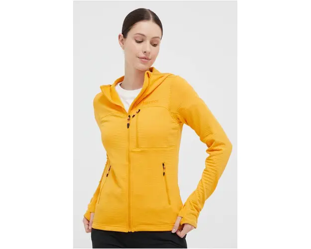 Marmot hanorac culoarea portocaliu, cu gluga, neted