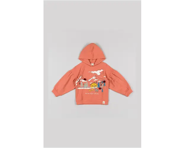 zippy bluza copii culoarea roz, cu imprimeu