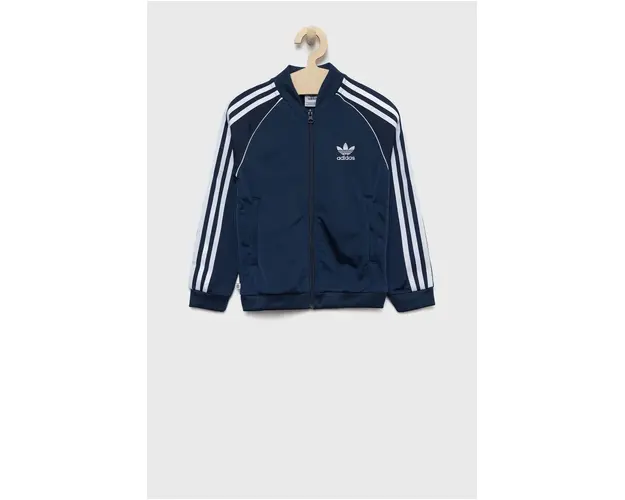 adidas Originals bluza copii culoarea albastru marin, cu imprimeu