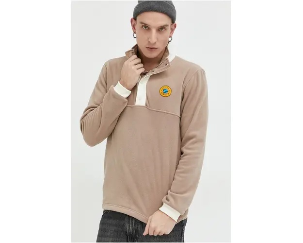 Adidas Originals bluza barbati, culoarea bej, neted