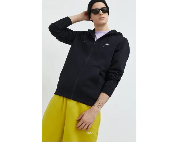 Dickies bluza barbati, culoarea negru, neted