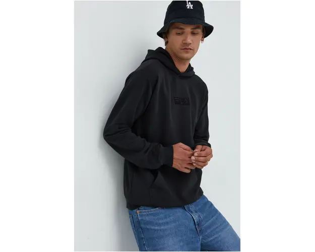 Fila bluza barbati, culoarea negru, cu imprimeu