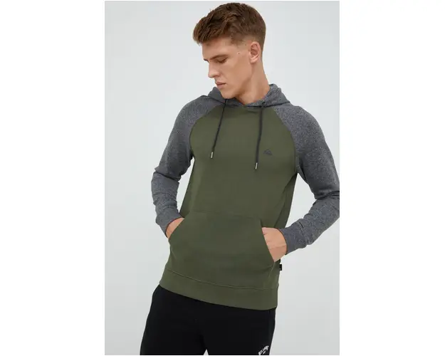 Quiksilver bluza barbati, culoarea verde, melanj