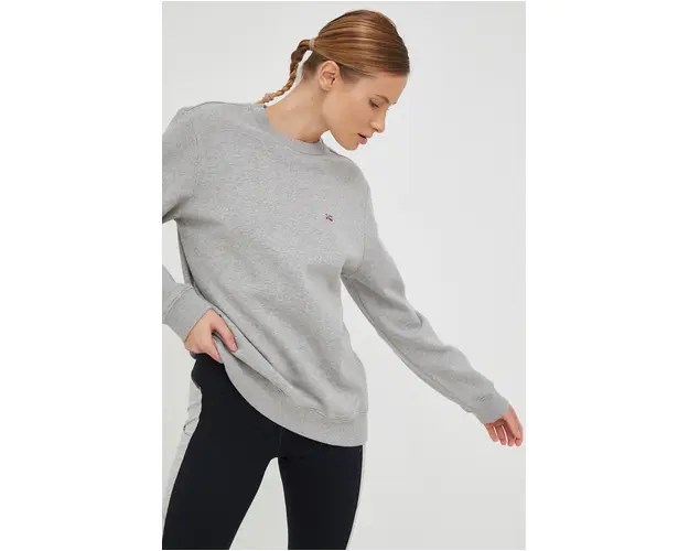 Napapijri bluza barbati, culoarea gri, melanj