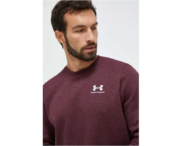 Under Armour bluza barbati, culoarea bordo, cu imprimeu