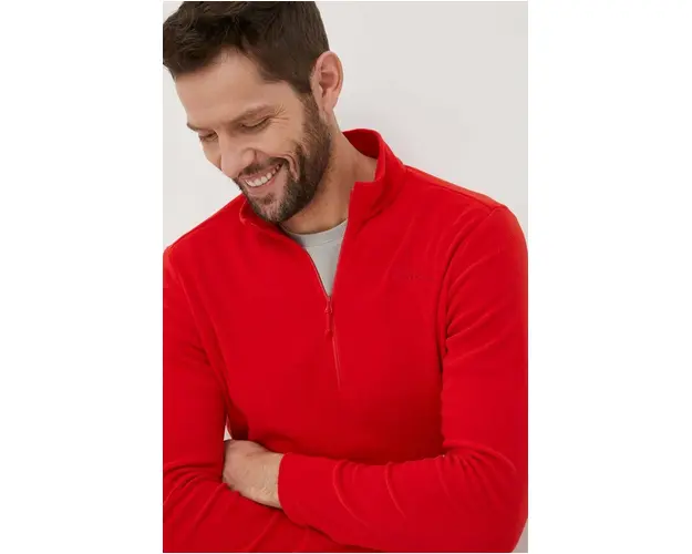 Jack Wolfskin hanorac Taunus barbati, culoarea rosu, neted