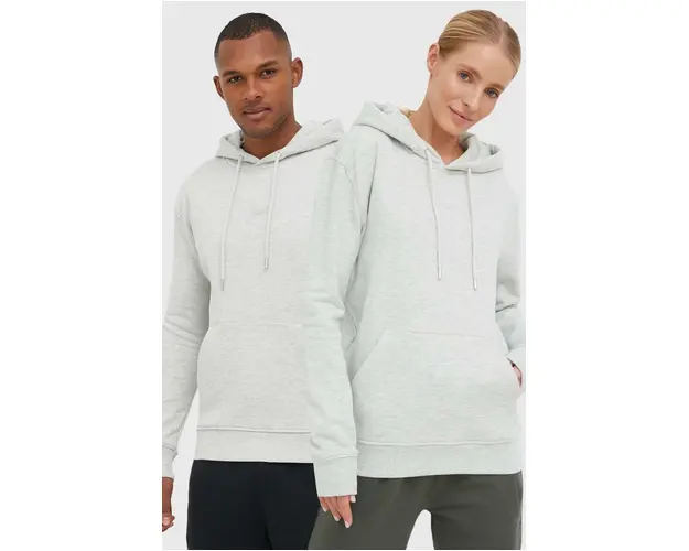 Arkk Copenhagen bluza unisex, culoarea gri, cu gluga, melanj
