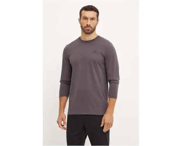 Helly Hansen longsleeve barbati, culoarea gri, cu imprimeu