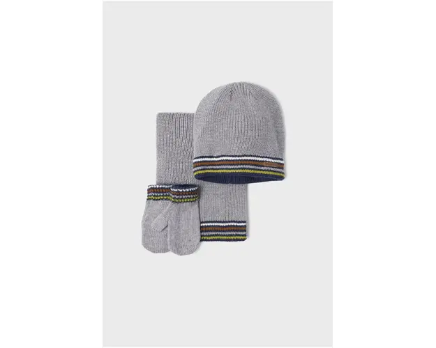Mayoral caciula, fular si manusi pentru copii culoarea gri