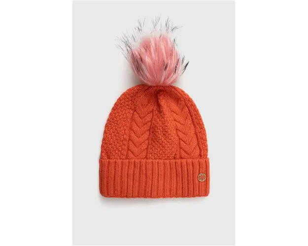 Granadilla caciula din amestec de lana Docroux culoarea portocaliu,