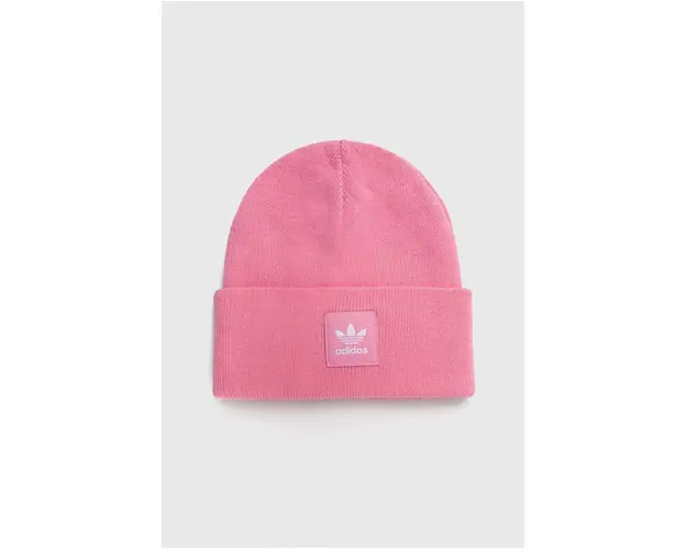 adidas Originals caciula culoarea roz, din tricot gros