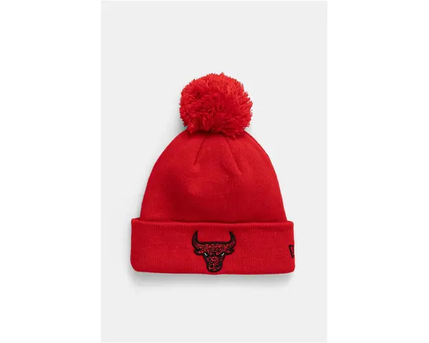 New Era caciula culoarea rosu, din tricot gros