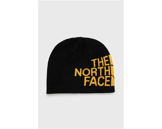 The North Face beanie cu doua fete culoarea negru, din tesatura neteda