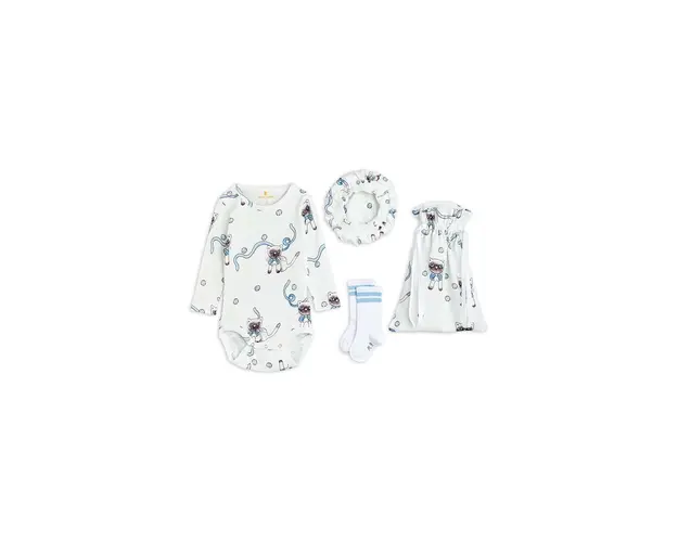 Mini Rodini compleu bebe culoarea alb