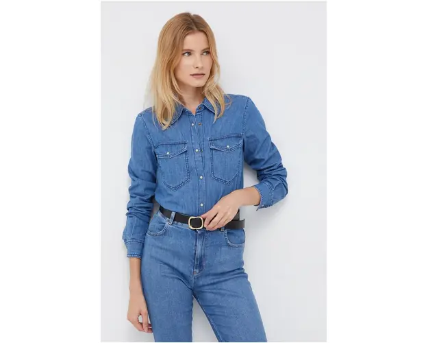 Sisley camasa femei, cu guler clasic, regular