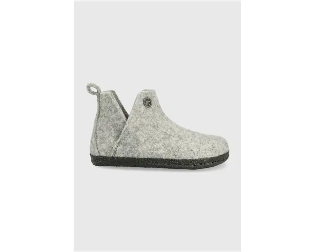 Birkenstock papuci de lana pentru copii culoarea gri