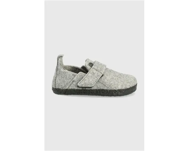 Birkenstock papuci de lana pentru copii culoarea gri