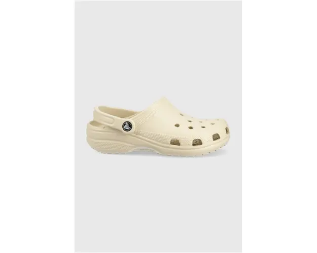 Crocs papuci Classic femei, culoarea bej 10001