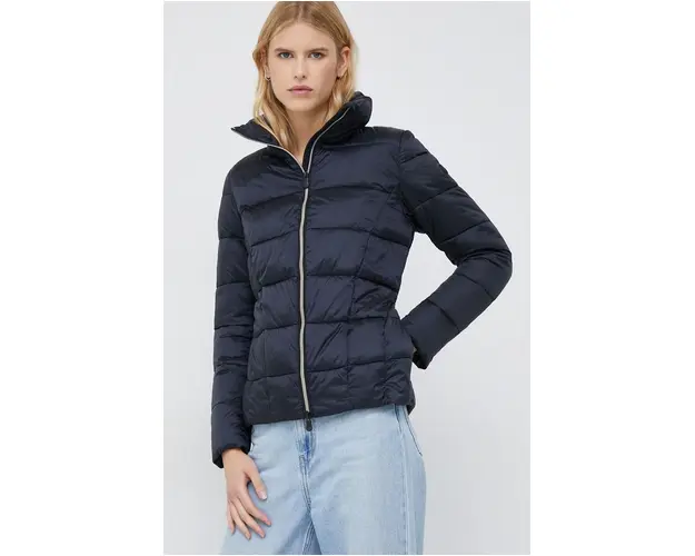 Save The Duck geaca femei, culoarea negru, de tranzitie