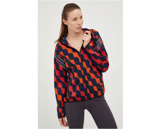 adidas Performance windbreaker Marimekko culoarea rosu, de tranzitie