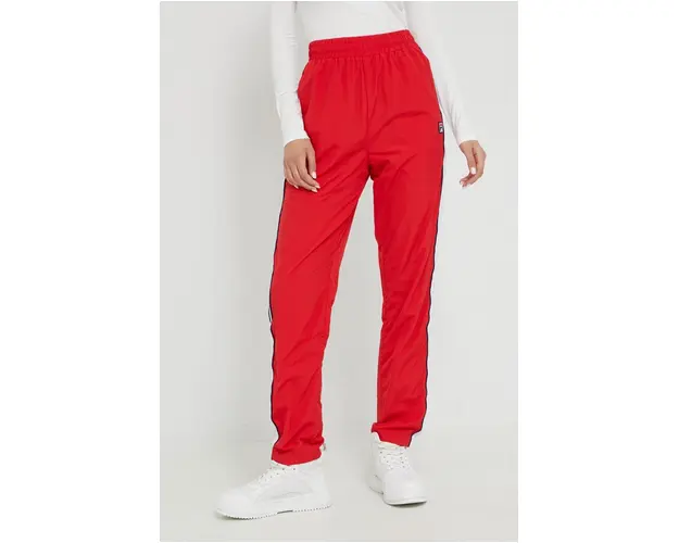Fila pantaloni de trening femei, culoarea rosu, modelator