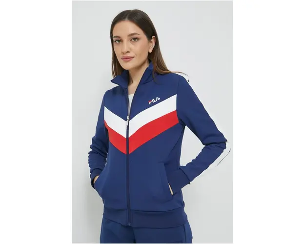 Fila bluza femei, culoarea albastru marin, neted