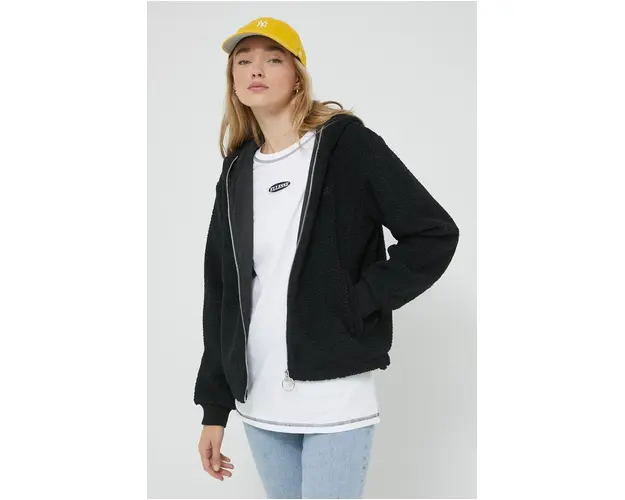 Fila geaca femei, culoarea negru, de tranzitie