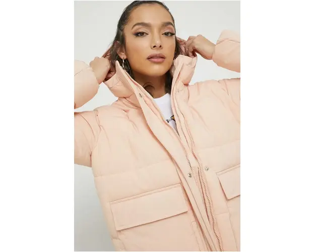 Champion geaca femei, culoarea portocaliu, de iarna, oversize 115758-ASB