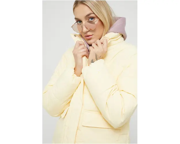 Champion geaca femei, culoarea galben, de iarna, oversize 115759-EBY