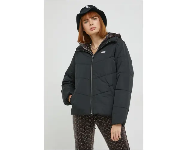 Vans geaca femei, culoarea negru, de tranzitie