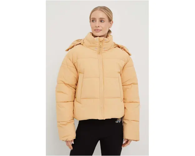 Rip Curl geaca femei, culoarea bej, de iarna, oversize