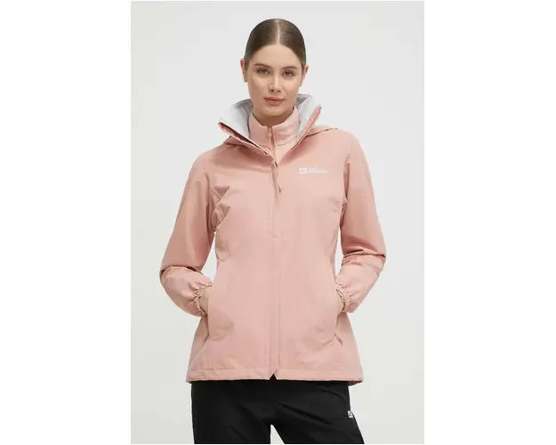 Jack Wolfskin jacheta de exterior Stormy Point culoarea roz