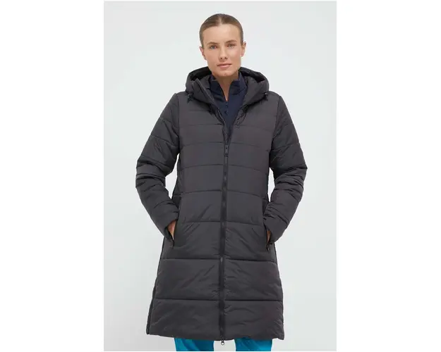 Jack Wolfskin geaca femei, culoarea negru, de iarna